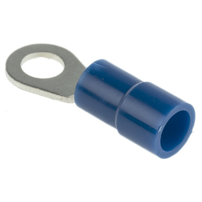 RS PRO Insulated Ring Terminal, 4.3mm Stud Size, 1.5mm² to 2.5mm² Wire Size, Blue