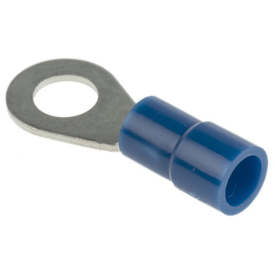 RS PRO Insulated Ring Terminal, 5.3mm Stud Size, 1.5mm² to 2.5mm² Wire Size, Blue