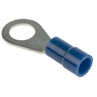 RS PRO Insulated Ring Terminal, 6.5mm Stud Size, 1.5mm² to 2.5mm² Wire Size, Blue