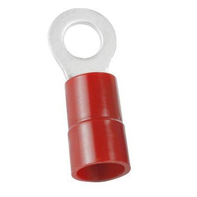 RS PRO Insulated Ring Terminal, 4.3mm Stud Size, 0.5mm² to 1.5mm² Wire Size, Red
