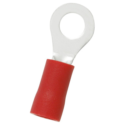 RS PRO Insulated Ring Terminal, 4.3mm Stud Size, 0.5mm² to 1.5mm² Wire Size, Red