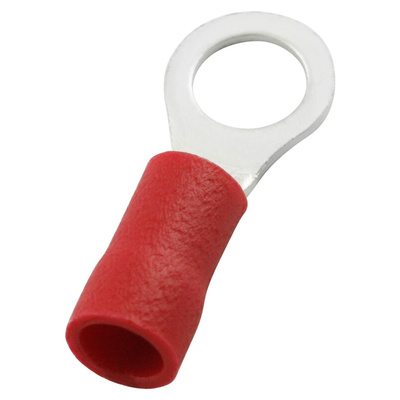 RS PRO Insulated Ring Terminal, 5.3mm Stud Size, 0.5mm² to 1.5mm² Wire Size, Red