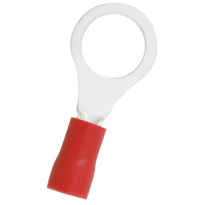 RS PRO Insulated Ring Terminal, 8.4mm Stud Size, 0.5mm² to 1.5mm² Wire Size, Red
