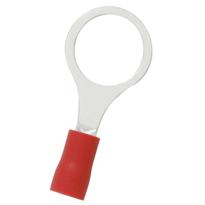RS PRO Insulated Ring Terminal, 10.5mm Stud Size, 0.5mm² to 1.5mm² Wire Size, Red