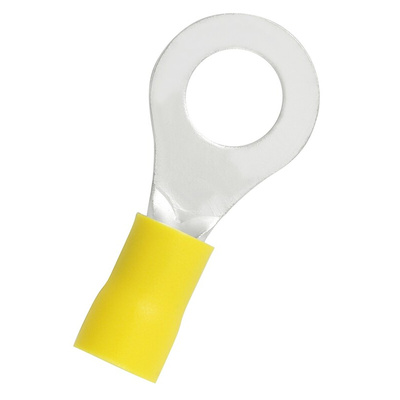 RS PRO Insulated Ring Terminal, 8.4mm Stud Size, 4mm² to 6mm² Wire Size, Yellow