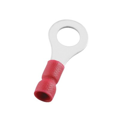 RS PRO Insulated Ring Terminal, 6.4mm Stud Size, 0.5mm² to 1.5mm² Wire Size, Red