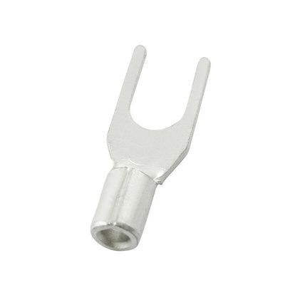 RS PRO Uninsulated Crimp Spade Connector, 0.5mm² to 1.5mm², 22AWG to 16AWG, 3.7mm Stud Size