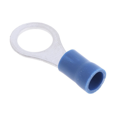 RS PRO Insulated Ring Terminal, M8 Stud Size, 1.5mm² to 2.5mm² Wire Size, Blue