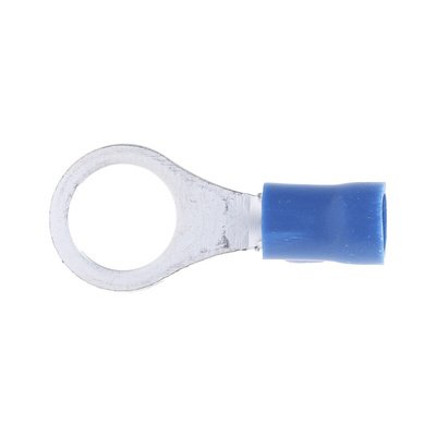 RS PRO Insulated Ring Terminal, M8 Stud Size, 1.5mm² to 2.5mm² Wire Size, Blue