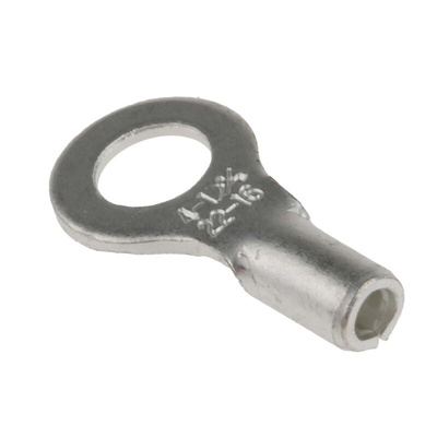 RS PRO Uninsulated Ring Terminal, M4 Stud Size, 0.5mm² to 1.5mm² Wire Size