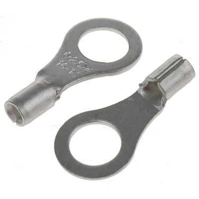 RS PRO Uninsulated Ring Terminal, M6 Stud Size, 1.5mm² to 2.5mm² Wire Size