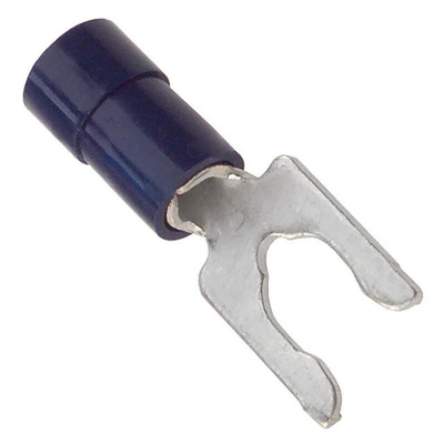 Molex, 19142 Insulated Crimp Spade Connector, 16AWG to 14AWG PVC, Blue