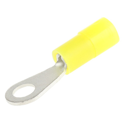 RS PRO Insulated Ring Terminal, M2.5 Stud Size, 0.2mm² to 0.5mm² Wire Size, Yellow