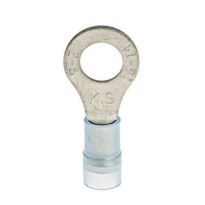 RS PRO Insulated Ring Terminal, M6 (1/4) Stud Size, 1.5mm² to 2.5mm² Wire Size, Blue