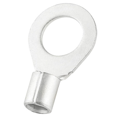 RS PRO Uninsulated Crimp Ring Terminal, 10.5mm Stud Size, 10mm² to 10mm² Wire Size, Silver