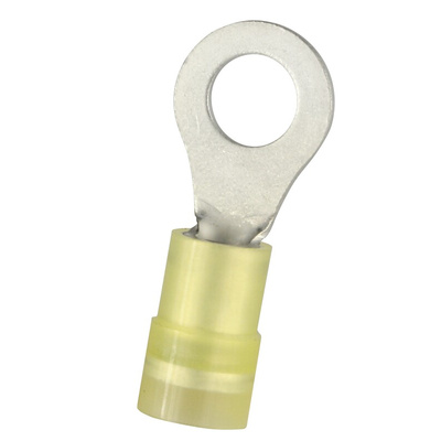 RS PRO Insulated Crimp Ring Terminal, M6 Stud Size, 4mm² to 6mm² Wire Size, Yellow