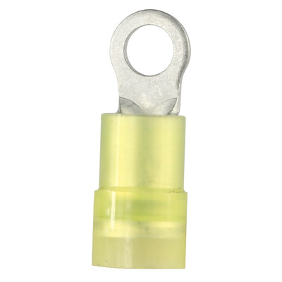 RS PRO Insulated Crimp Ring Terminal, M4 Stud Size, 4mm² to 6mm² Wire Size, Yellow