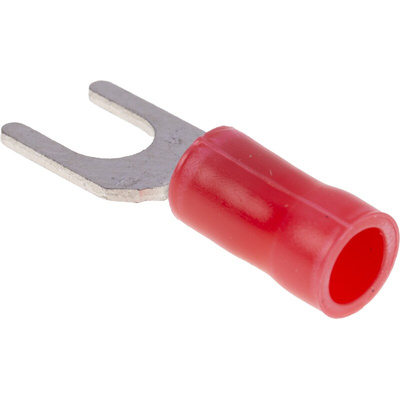 TE Connectivity, PLASTI-GRIP Insulated Crimp Spade Connector, 0.25mm² to 1.6mm², 22AWG to 16AWG, 4.17mm Stud Size, Red