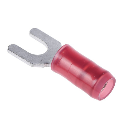 TE Connectivity, PIDG Insulated Crimp Spade Connector, 22AWG to 16AWG, M3.5 Stud Size Nylon, Red