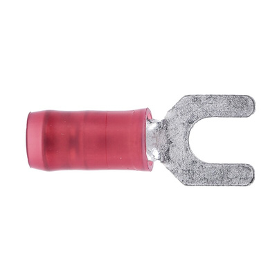 TE Connectivity, PIDG Insulated Crimp Spade Connector, 22AWG to 16AWG, M3.5 Stud Size Nylon, Red
