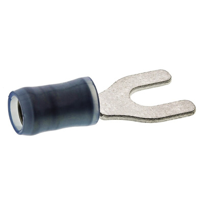 TE Connectivity, PIDG Insulated Crimp Spade Connector, 1.25mm² to 2mm², 16AWG to 14AWG, M4 Stud Size Nylon, Blue