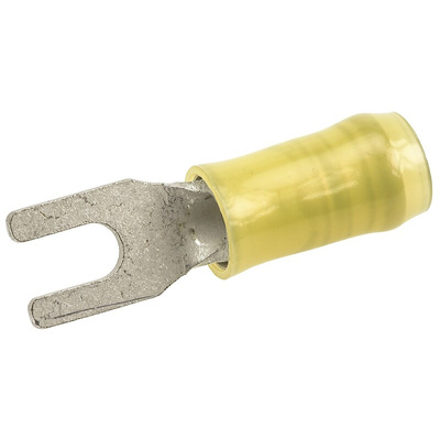 TE Connectivity, PIDG Insulated Crimp Spade Connector, 2.6mm² to 6.6mm², 12AWG to 10AWG, M3.5 Stud Size Nylon, Yellow