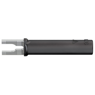 Staubli Insulated Crimp Spade Connector, Black