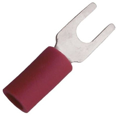 JST Crimp Spade Connector, 0.2mm² to 1.65mm², 22AWG to 16AWG, 5mm Stud Size Vinyl, Red