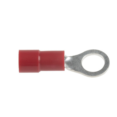 RS PRO Insulated Ring Terminal, M5 Stud Size, 0.5mm² to 1.5mm² Wire Size, Red