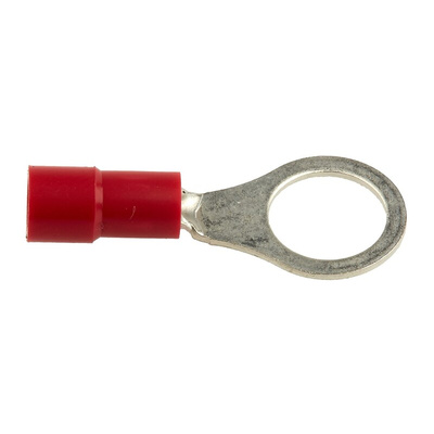 RS PRO Insulated Ring Terminal, M8 Stud Size, 0.5mm² to 1.5mm² Wire Size, Red