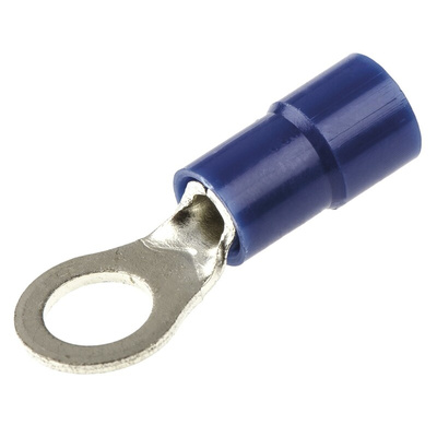 RS PRO Insulated Ring Terminal, M5 Stud Size, 1.5mm² to 2.5mm² Wire Size, Blue