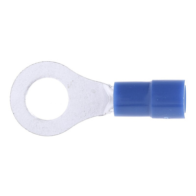 RS PRO Insulated Ring Terminal, M6 Stud Size, 1.5mm² to 2.5mm² Wire Size, Blue