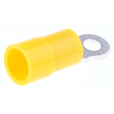 RS PRO Insulated Ring Terminal, M3 Stud Size, 4mm² to 6mm² Wire Size, Yellow