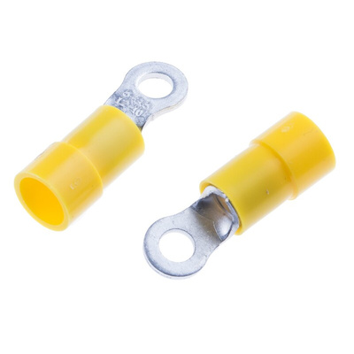 RS PRO Insulated Ring Terminal, M3.5 Stud Size, 4mm² to 6mm² Wire Size, Yellow