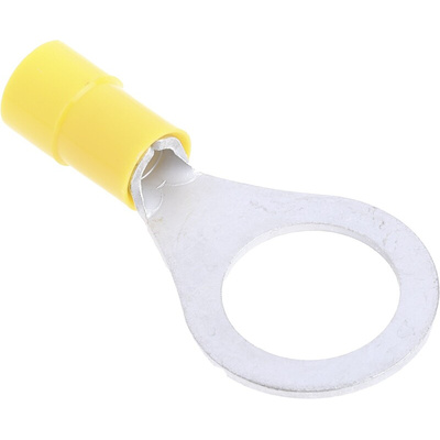 RS PRO Insulated Ring Terminal, M12 Stud Size, 4mm² to 6mm² Wire Size, Yellow