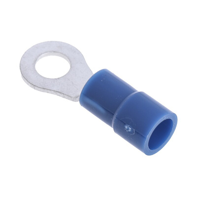 RS PRO Insulated Ring Terminal, M4 Stud Size, 1.5mm² to 2.5mm² Wire Size, Blue