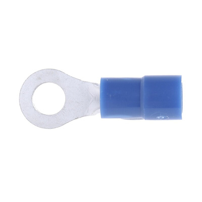 RS PRO Insulated Ring Terminal, M4 Stud Size, 1.5mm² to 2.5mm² Wire Size, Blue