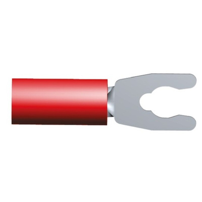 TE Connectivity, PLASTI-GRIP Insulated Crimp Spade Connector, 0.26mm² to 1.65mm², 22AWG to 16AWG, M3.5 Stud Size Vinyl,