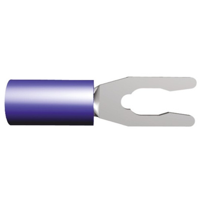 TE Connectivity, PIDG Insulated Crimp Spade Connector, 1.25mm² to 2mm², 16AWG to 14AWG, M3.5 Stud Size Nylon, Blue