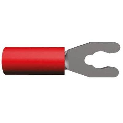 TE Connectivity, PIDG Insulated Crimp Spade Connector, 0.3mm² to 1.4mm², 22AWG to 16AWG, M3.5 Stud Size Nylon, Red