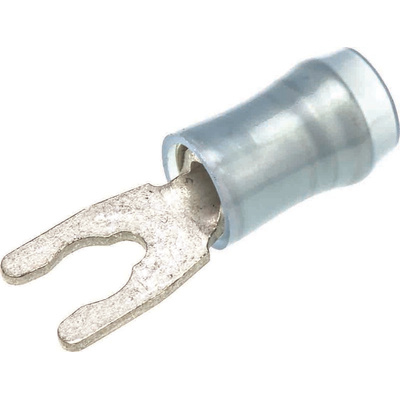 TE Connectivity, PIDG Insulated Crimp Spade Connector, 1mm² to 2.6mm², 16AWG to 14AWG, M3.5 Stud Size Nylon, Blue