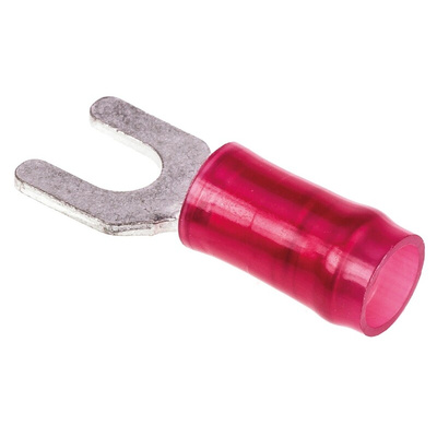 TE Connectivity, PIDG Insulated Crimp Spade Connector, 22AWG to 16AWG, M3.5 Stud Size Nylon, Red