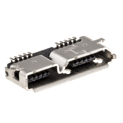 Wurth Elektronik USB Connector, SMT, Socket 3.0 B, Solder, Right Angle