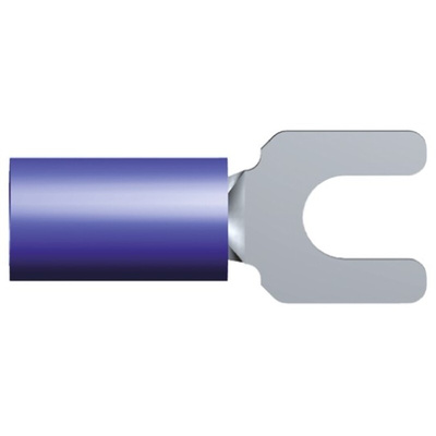 TE Connectivity, PIDG Insulated Crimp Spade Connector, 1mm² to 2.6mm², 16AWG to 14AWG, M3.5 Stud Size Nylon, Blue
