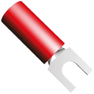 TE Connectivity, PIDG Insulated Crimp Spade Connector, 0.26mm² to 1.65mm², 22AWG to 16AWG, M2.5 Stud Size Nylon, Red