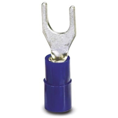 Phoenix Contact, C-FCI 2.5/M4 Insulated Crimp Spade Connector, 1.5mm² to 2.5mm², M4 Stud Size, Blue