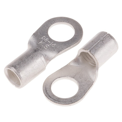 RS PRO Uninsulated Ring Terminal, 8.4mm Stud Size, 16mm² to 16mm² Wire Size