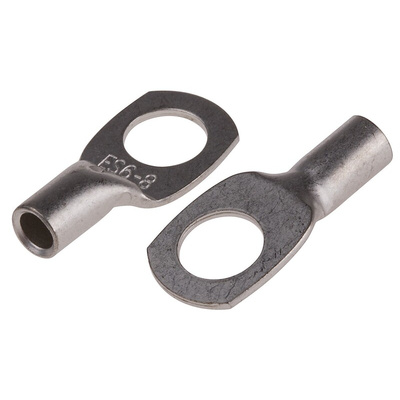 RS PRO Uninsulated Ring Terminal, 8mm Stud Size, 6mm² to 6mm² Wire Size