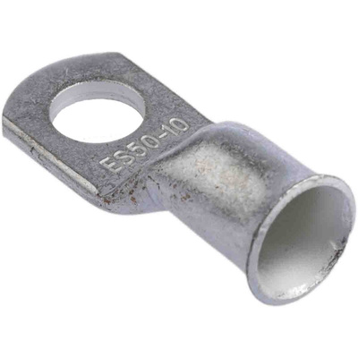 RS PRO Uninsulated Ring Terminal, 10mm Stud Size, 50mm² to 50mm² Wire Size