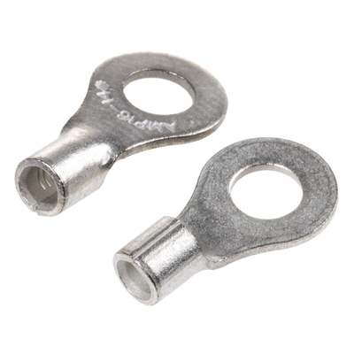 TE Connectivity, SOLISTRAND Uninsulated Crimp Ring Terminal, M4 Stud Size, 1mm² to 2.6mm² Wire Size